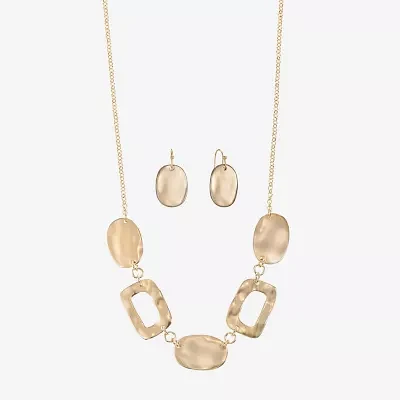 Liz Claiborne Collar Necklace And Drop Earring 2-pc. Jewelry Set
