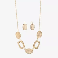 Liz Claiborne Collar Necklace And Drop Earring 2-pc. Jewelry Set