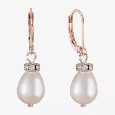 Monet Jewelry Womens Simulated Pearl Drop Earrings