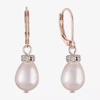 Monet Jewelry Womens Simulated Pearl Drop Earrings