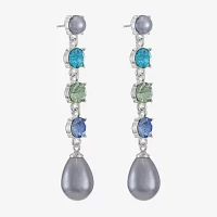 Monet Jewelry Glass Round Drop Earrings