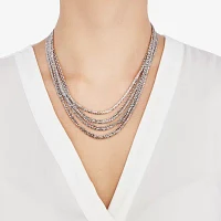 Womens 18 Inch Sterling Silver Link Necklace