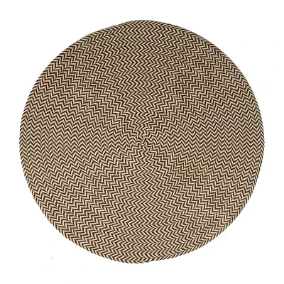 Colonial Mills Ibiza Woven Chevron Reversible Round Doormat