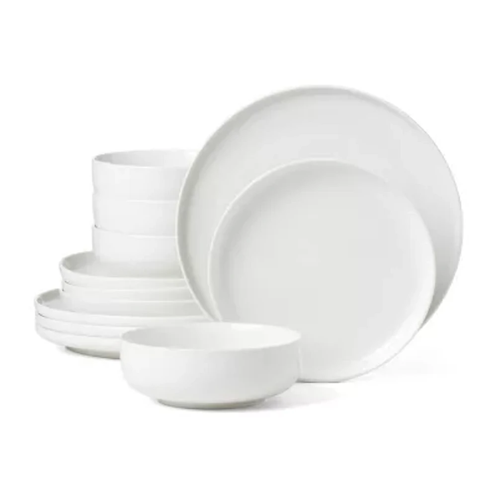 Oneida 24 Seven White 12-pc. Porcelain Dinnerware Set