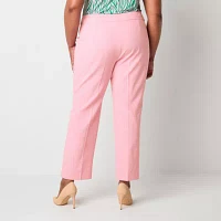 Black Label by Evan-Picone Womens Straight Fit Straight-Plus Suit Pant