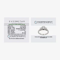 Love Lives Forever (H-I / Si1-Si2) Womens 1 1/2 CT. T.W. Lab Grown White Diamond 10K Gold Round 3-Stone Engagement Ring