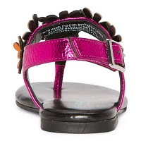 Thereabouts Little & Big  Girls Hazel Adjustable Strap Flat Sandals
