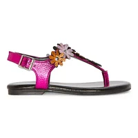 Thereabouts Little & Big  Girls Hazel Adjustable Strap Flat Sandals