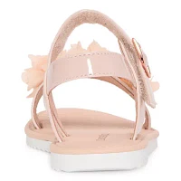 Christie & Jill Little Big  Girls Ava Ankle Strap Flat Sandals