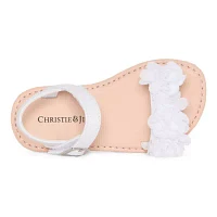 Christie & Jill Toddler Girls Lil Ava Ankle Strap Flat Sandals