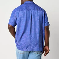St. John's Bay Button-Down Big and Tall Mens Short Sleeve Breathable Camp Shirt