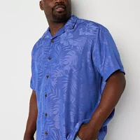 St. John's Bay Button-Down Big and Tall Mens Short Sleeve Breathable Camp Shirt