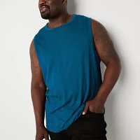 Shaquille O'Neal XLG Ribbed Big and Tall Mens Crew Neck Sleeveless Tank Top