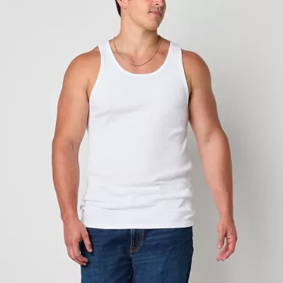 Arizona Big and Tall Mens Round Neck Sleeveless Tank Top