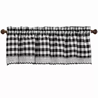 Buffalo Check Rod Pocket Tailored Valance