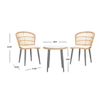 Prenza 3-pc. Patio Table and Chair Set