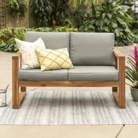 Seville Wood-Frame Patio Loveseat