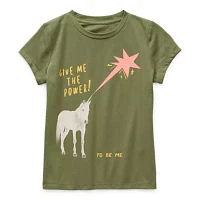 Thereabouts Little & Big Girls Crew Neck Short Sleeve Graphic T-Shirt