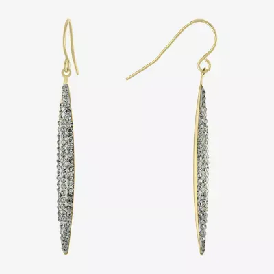 Sparkle Allure Crystal 14K Gold Over Brass Drop Earrings