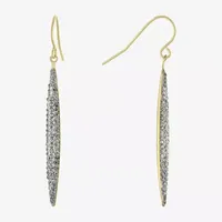 Sparkle Allure Womens Crystal 14K Gold Over Brass Drop Earrings