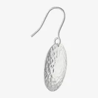 Silver Reflections Pure Silver Over Brass Round Drop Earrings