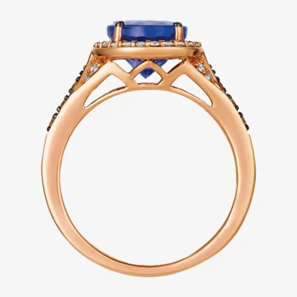 Le Vian Grand Sample Sale™ Ring featuring 2 1/2 cts. Blueberry Tanzanite®,  1/6 cts. Chocolate Diamonds®, 1/4 cts. Nude Diamonds™ Set in 14K Strawberry  Gold® | Alexandria Mall