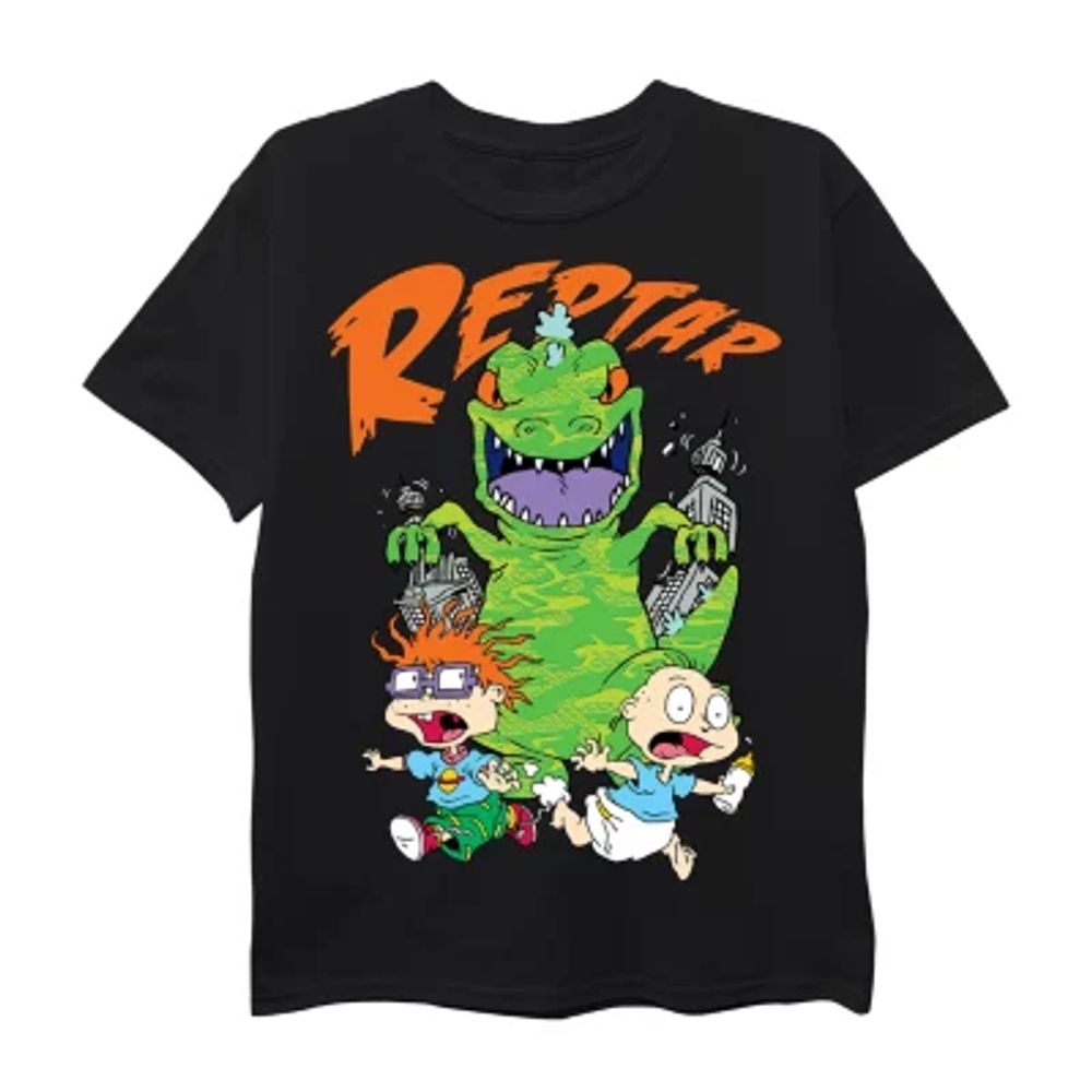 Nickelodeon Little & Big Boys Crew Neck Short Sleeve Rugrats Graphic T-Shirt