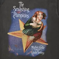 New World Juniors Smashing Pumpkins Mellon Collie And The Infinite Sadness Oversized Tee Womens Short Sleeve Graphic T-Shirt