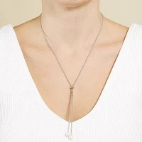 Silver Reflections Cultured Freshwater Pearl Pure Silver Over Brass 24 Inch Wheat Y Necklace