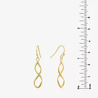 Silver Reflections 14K Gold Over Brass Drop Earrings