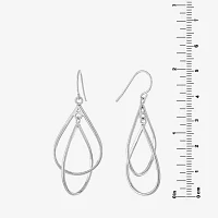 Silver Reflections Pure Silver Over Brass Pear Drop Earrings