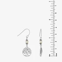 Silver Treasures Sterling Silver Cultured Freshwater Pearl Drop Earrings