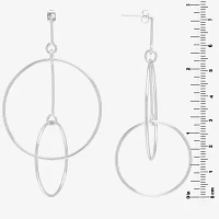 Silver Reflections Pure Silver Over Brass Drop Earrings