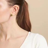 Silver Reflections 14K Gold Over Brass 11.5mm Stud Earrings