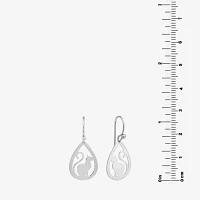 Silver Treasures Cat Sterling Silver Drop Earrings