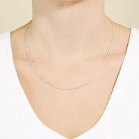 Silver Reflections Pure Silver Over Brass 18 Inch Link Chain Necklace