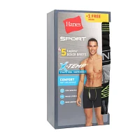 Hanes Sport X-Temp Comfort Bonus Pack Mens 5 Boxer Briefs