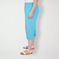 Alfred Dunner Summer Breeze Mid Rise Plus Capris