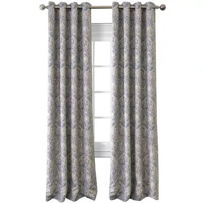 Elrene Home Fashions Julianne Paisley Energy Saving Blackout Grommet Top Single Curtain Panel