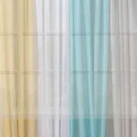 Vue Textured Voile Rod Pocket Sheer Set of 2 Curtain Panels