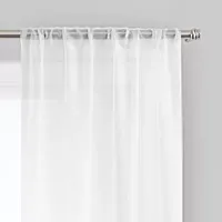 Vue Textured Voile Rod Pocket Sheer Set of 2 Curtain Panels