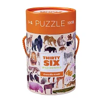 Thirty Six Wild Animals Jigsaw Puzzle: 100 Pcs Puzzle