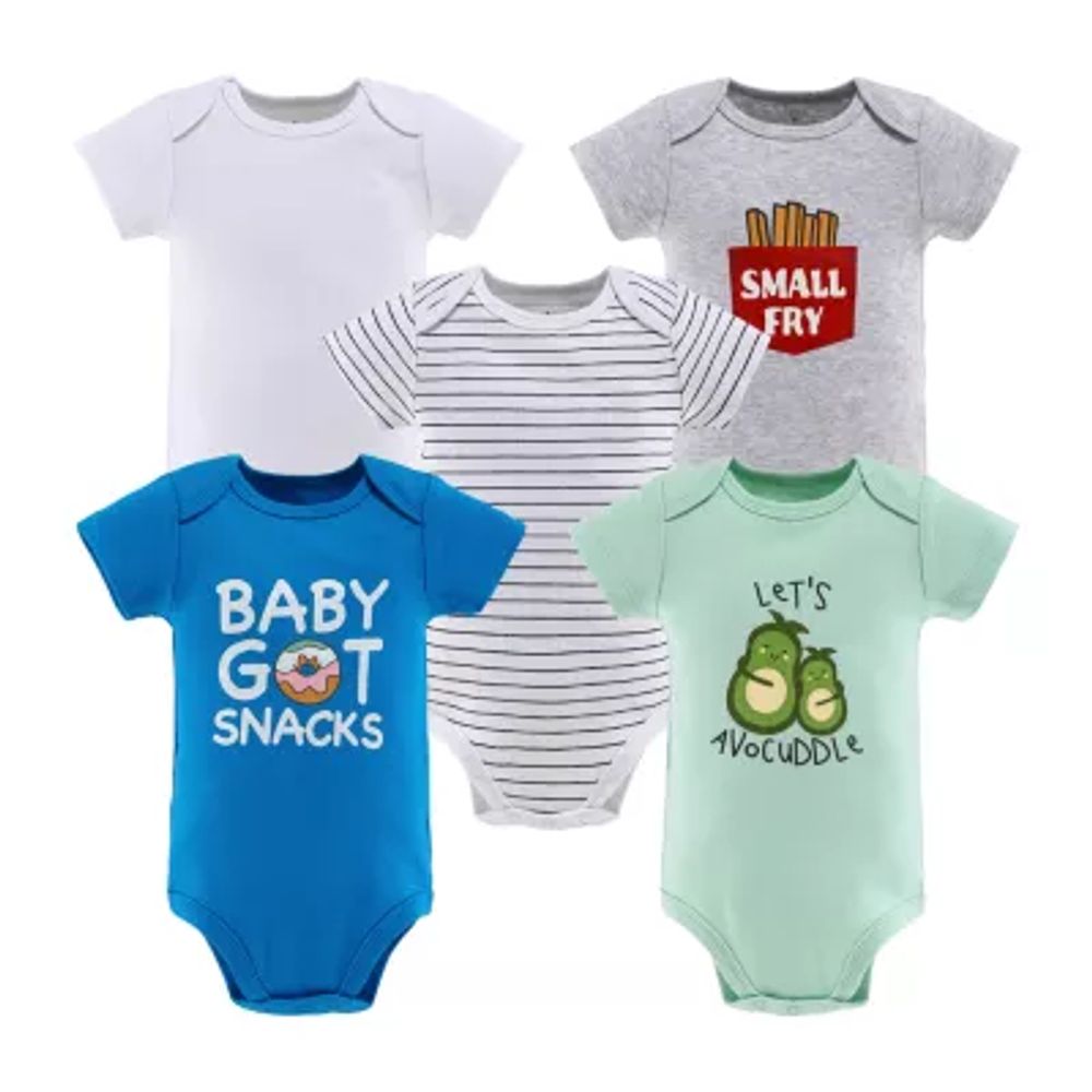 The Peanutshell Baby Unisex 5-pc. Round Neck Short Sleeve Bodysuit