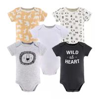 The Peanutshell Baby Unisex 5-pc. Round Neck Short Sleeve Bodysuit