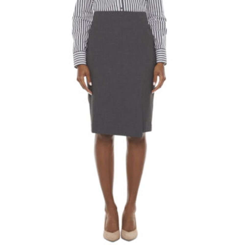 Worthington Womens Mid Rise Pencil Skirt