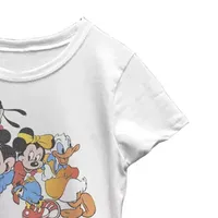 Little & Big Girls Disney Crew Neck Short Sleeve Mickey and Friends Graphic T-Shirt