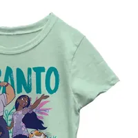 Little & Big Girls Disney Encanto Crew Neck Short Sleeve Graphic T-Shirt