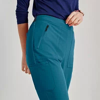 Barco Unify Bup601 Purpose 5-Pocket High-Rise Slim Leg Womens Petite Stretch Fabric Moisture Wicking Scrub Pant