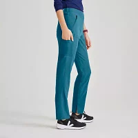 Barco Unify Bup601 Purpose 5-Pocket High-Rise Slim Leg Womens Petite Stretch Fabric Moisture Wicking Scrub Pant