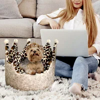 Precious Tails Crown Taupe Pet Beds